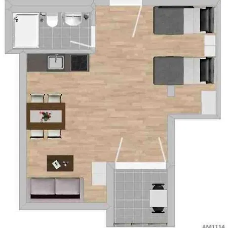 Διαμέρισμα Am1114 - Moderne Monteurwohnung Uebergangswohnung *